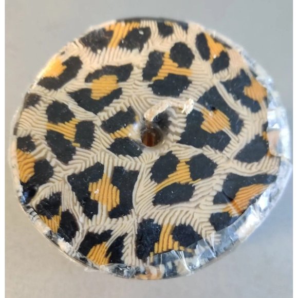 Leopard SWAZI CANDLE Handmade In Africa Decorative 3.5x7” Pillar Candle NOS - Picture 7 of 12